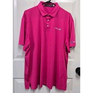 RLX Ralph Lauren Golf Polo Shirt Mens XL Performance Wicking Magenta